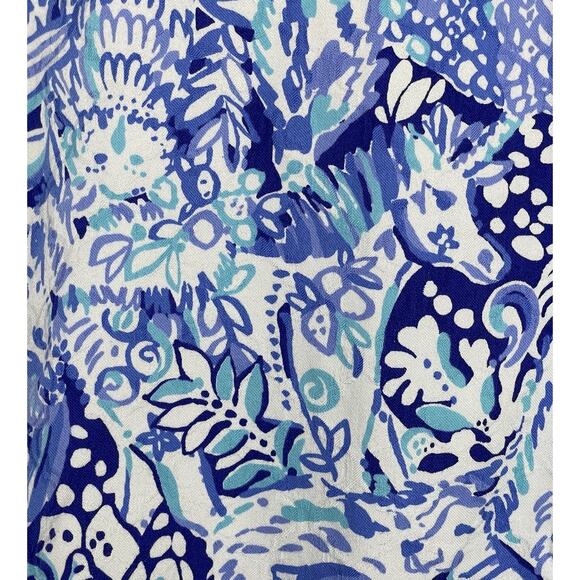 Lilly Pulitzer Kelly Skinny Ankle Pant Royal Purple 60 Animals Stretch Resort 2 - Picture 4 of 8